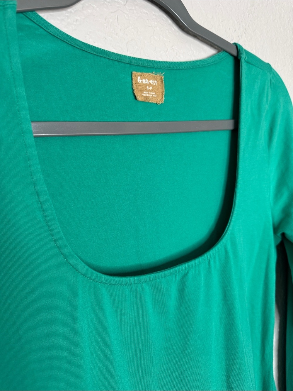 Free People free-est Onda Drop Waist Long Sleeve Mini Dress Green Small - Picture 3 of 6